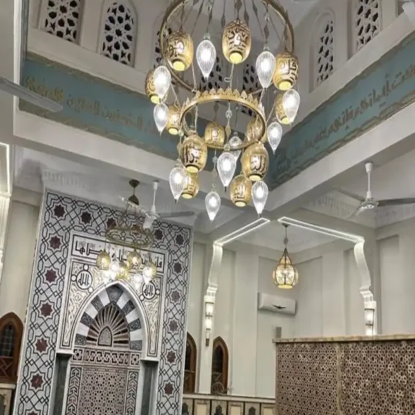 نجف اسلامي للمساجد | ثريات اسلامية فخمة | المشكاة للإضاءة
