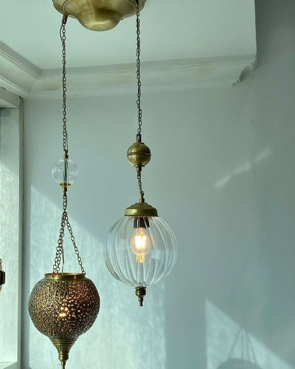 نجفة نحاس مستديرة بتصميم كلاسيكي أصيل للصالونات