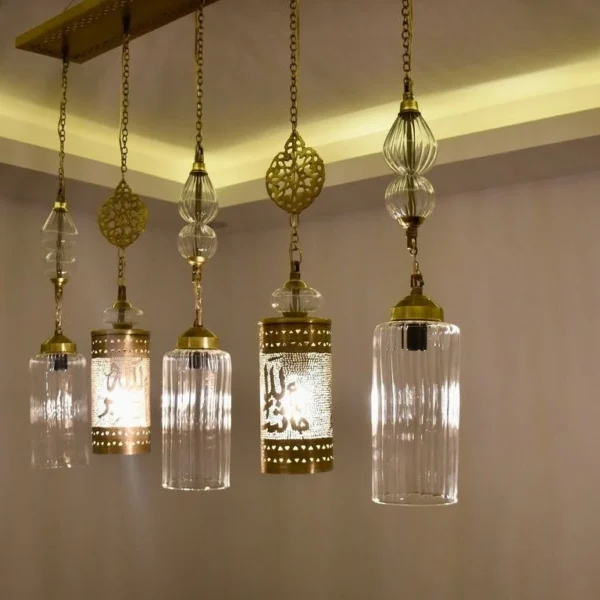 نجف مساجد نحاس بتصميم إسلامي دائري ضخم من المشكاة 