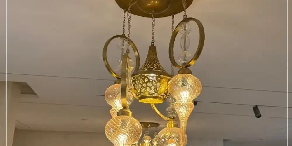 نجف كريستال كلاسيك فخم لغرف الاستقبال من كمشكاة