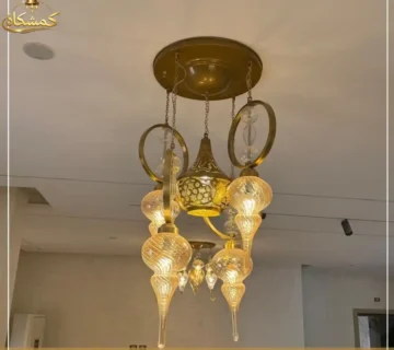 نجف كريستال كلاسيك فخم لغرف الاستقبال من كمشكاة